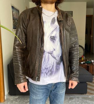 Chaqueta de cuero vintage americana