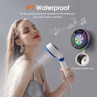 Altavoz ducha portatil, bluetooth, luces RGB