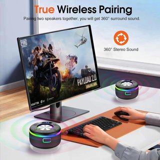 Altavoz ducha portatil, bluetooth, luces RGB