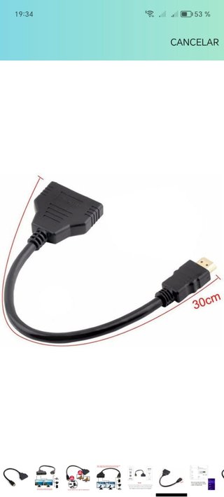 Cable convertidor HDMI doble salida