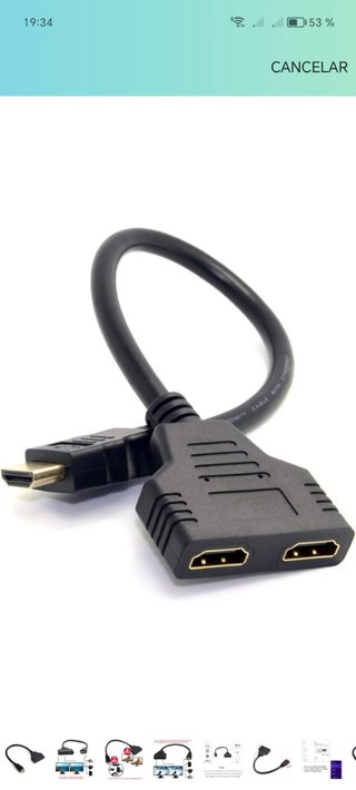 Cable convertidor HDMI doble salida
