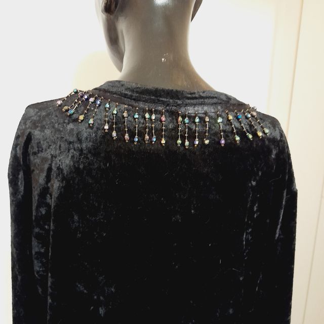 Completo top+pantaloni velluto nero L