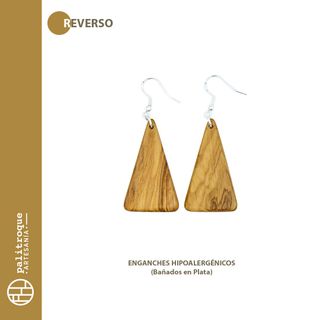 Pendientes de madera artesanales Pyxis