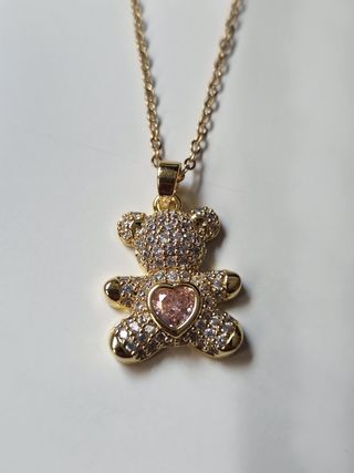 Collar con Colgante de Oso con Zirconias