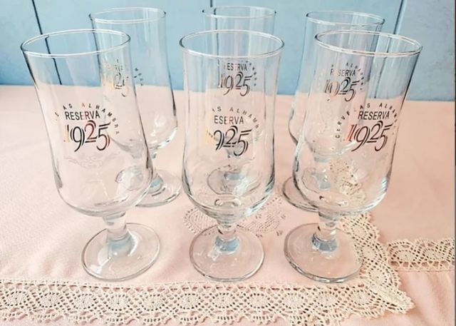 COPAS DE CERVEZA ALHAMBRA 1925- REGALO PACK DE POS