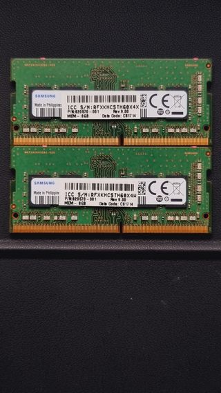 Se venden dos memorias ddr4 de 8gb