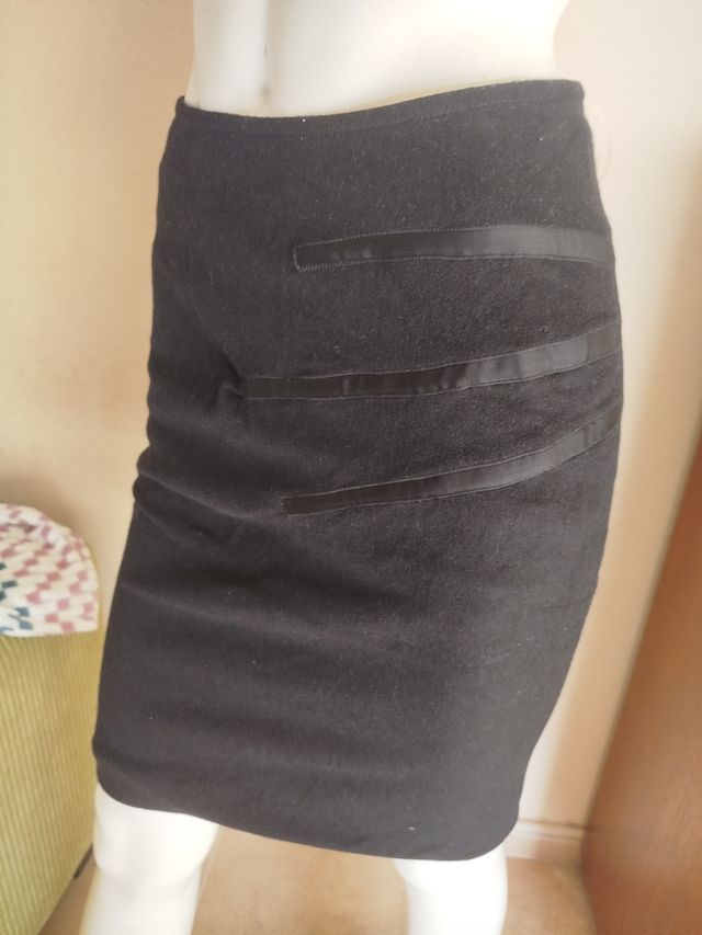 Falda Ángel Schlesser negra tubo