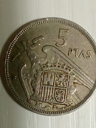 Moneda 5 pesetas Estella 75