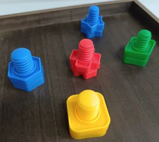 🌈Tuercas para motricidad fina