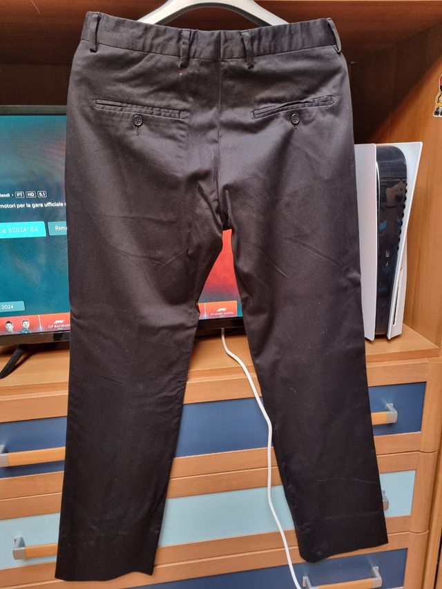 Pantaloni classici uomo, neri, taglia 44