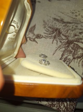 Pendientes de diamantes con oro blanco 