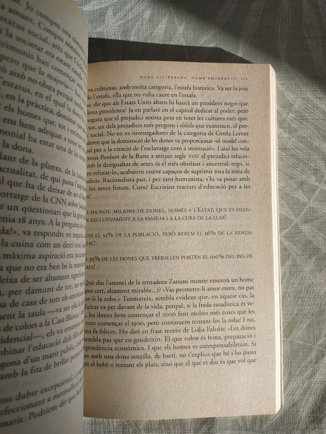 Dona alliberada, home emprenyat