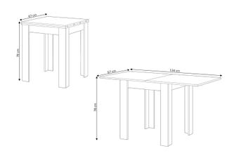 MESA COCINA EXTENSIBLE CON 4 SILLAS ESTILO NORDICO