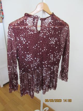 Blusa burdeos estrellas