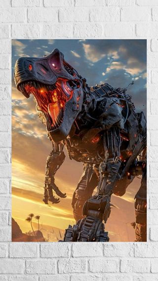 Cuadro dinosaurio futuro