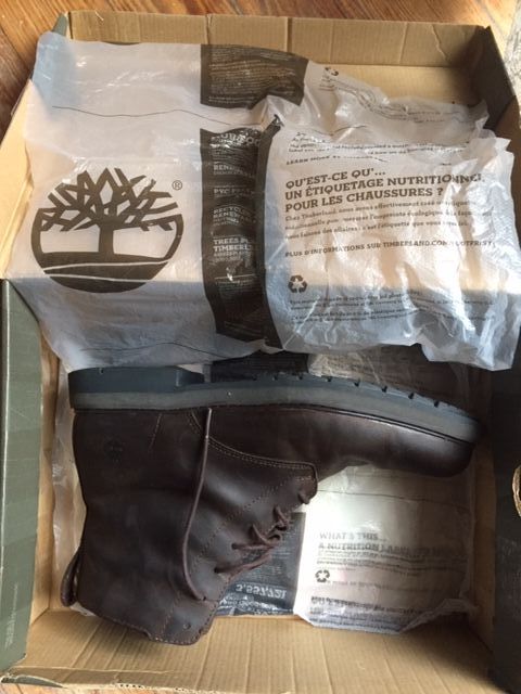 Botas Timberland cuero marrón oscuro talla 44.