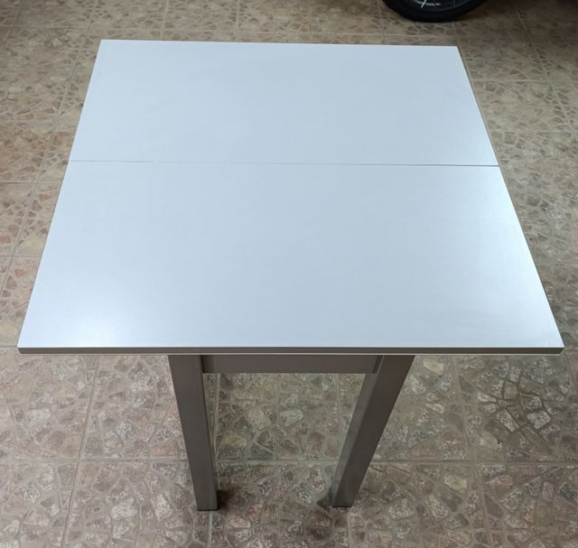 MESA CRISTAL PLEGABLE COMEDOR COCINA GRIS