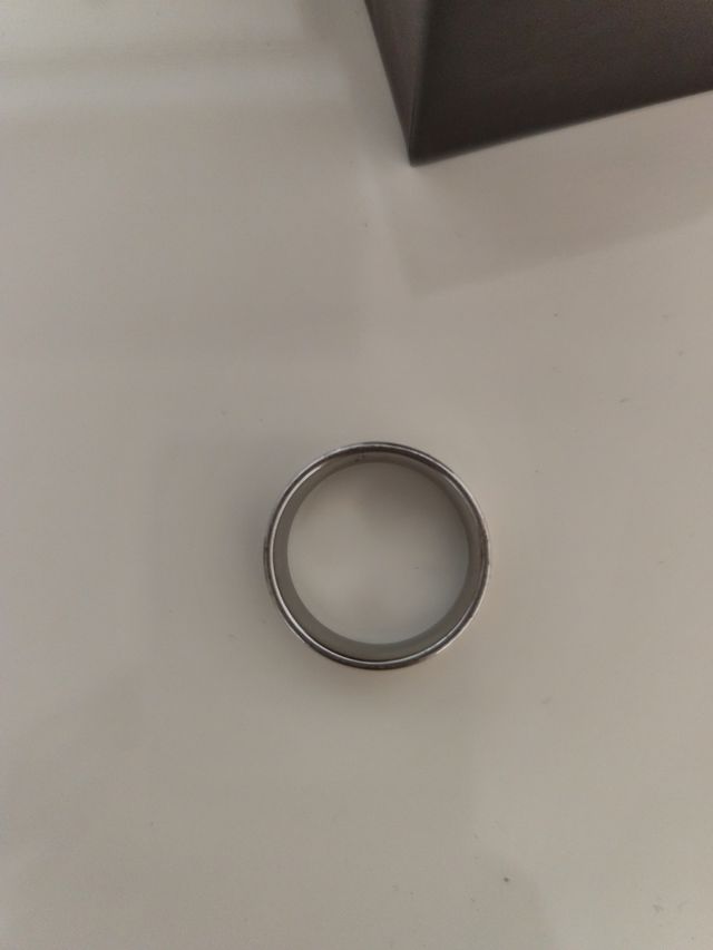 Anillo acero y plata