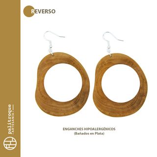 Pendientes artesanales de madera de olivo, Aures