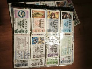 Coleccion décimos de loteria antiguos