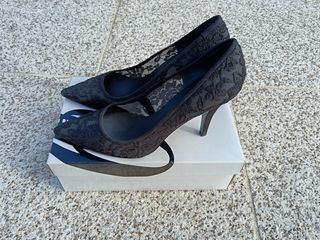 Zapatos negros tacón T.39