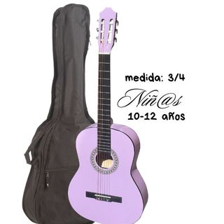 Guitarra Clásica 3/4 Rocío con Funda. Nueva