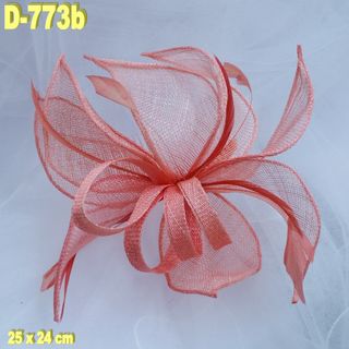Tocado Fiesta en Coral con Flores 