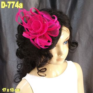 Tocado Fiesta en Fucsia con flores 