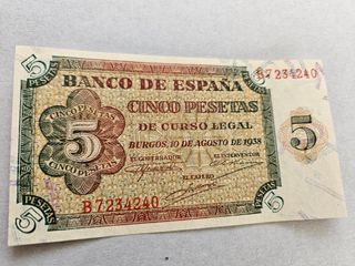 5 pesetas 1938 SC