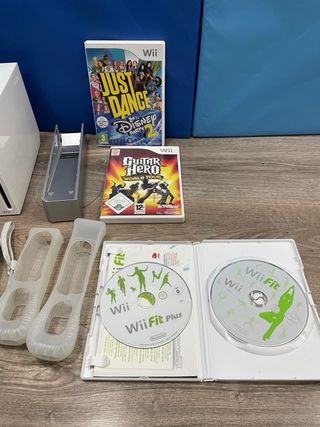 Wii+guitarra+wii balance+4 juegos