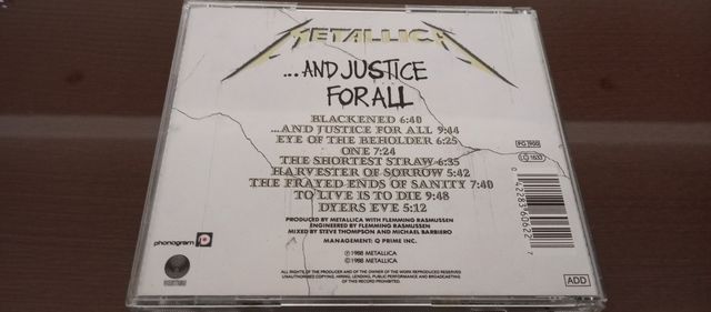 Metallica AND JUSTICE FOR ALL CD
