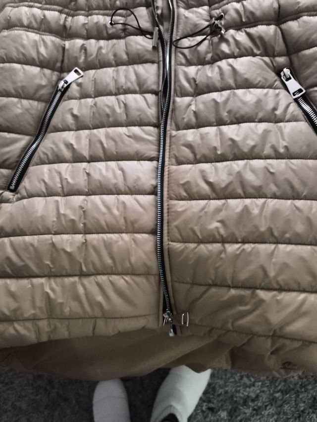 Chaleco beige mujer larga go