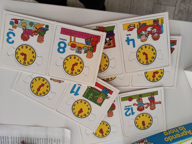 Juego mesa aprendo las horas educa
