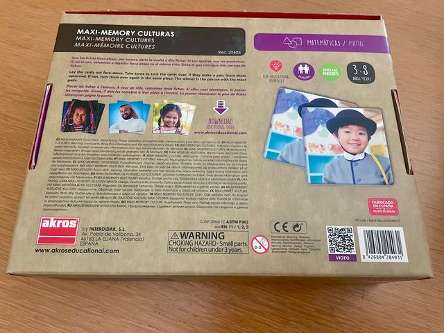 Juego de memoria Akron Maxi-Memory Culturas