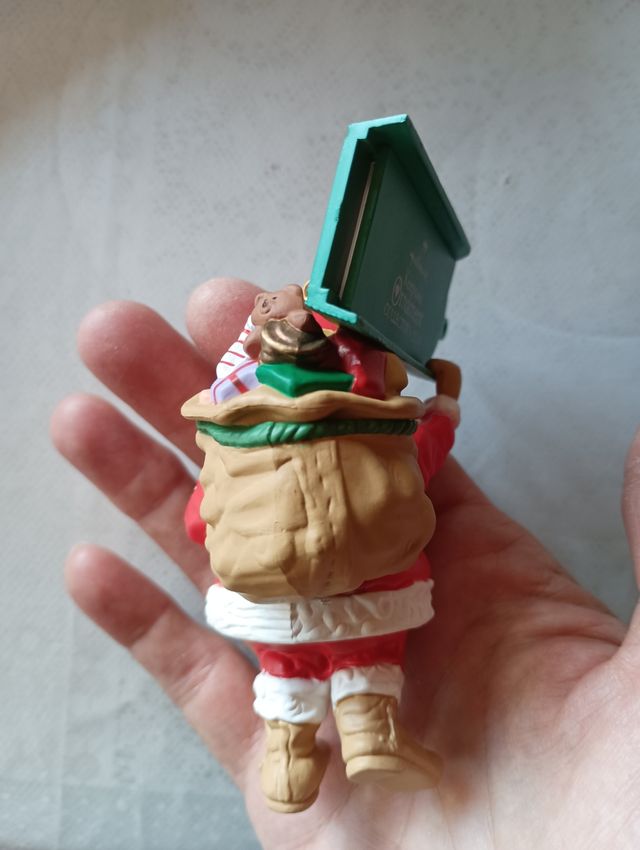 Adorno árbol Navidad.Papa Noël etiqueta.