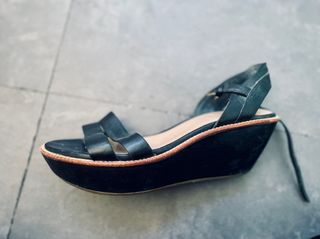 Sandalias Camper negras cuña