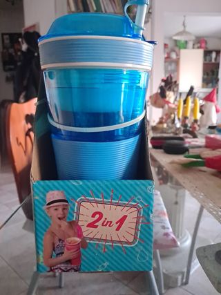 Bicchiere 2 in 1 snack and drink 