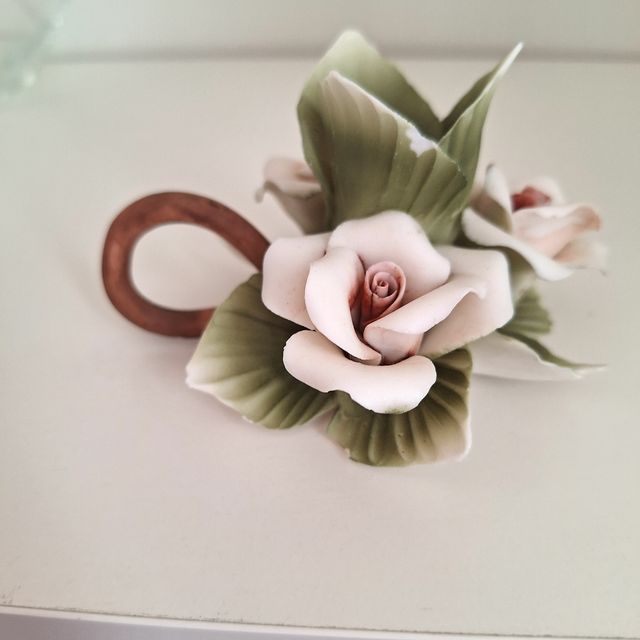 Portacandela candeliere candelabro fiore tre rose