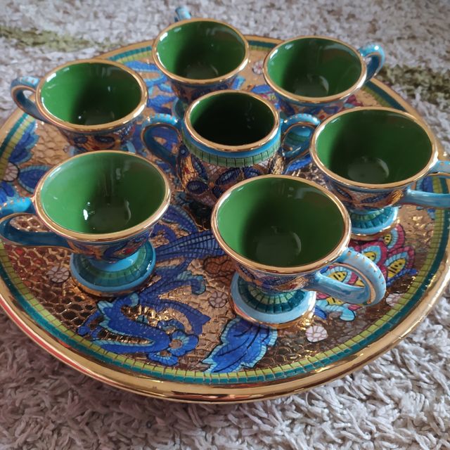 Set Tazzine con piatto Deruta