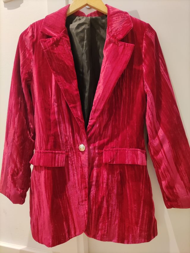 Blazer terciopelo fucsia