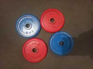 PESAS 4 DISCOS DE 1KG DE 20MM SALTER