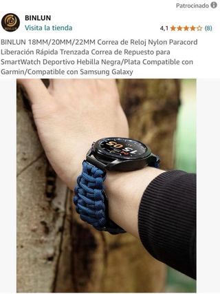 CORREA NILON SMARTWATCH - GARMIN, SAMSUNG
