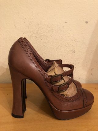 L'AUTRE CHOSE zapatos tacon doble hebilla 36.5