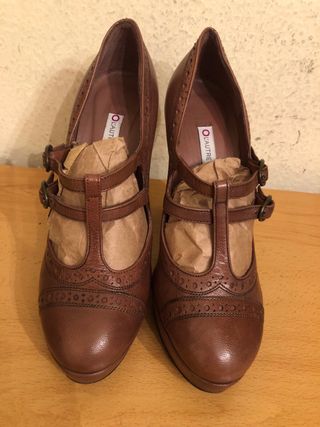 L'AUTRE CHOSE zapatos tacon doble hebilla 36.5