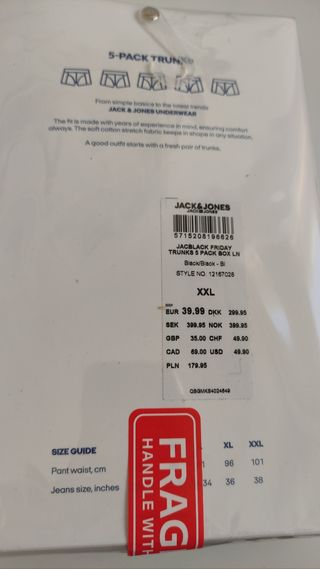 5 Bóxers Jack & Jones sin estrenar