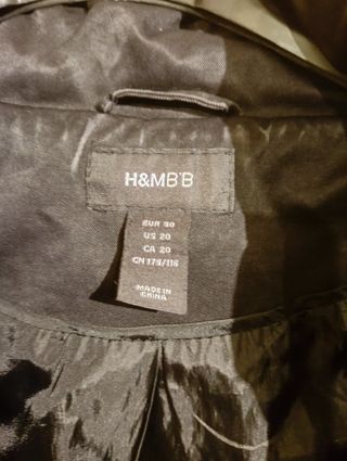 Abrigo largo negro de H&M