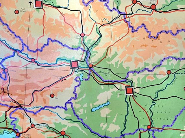 Mapa mural vintage sud oeste Europa