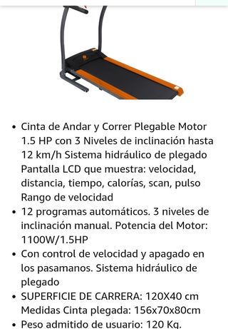 Cinta de correr gimnasia