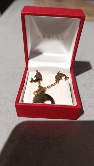 Conjunto pendientes y colgante