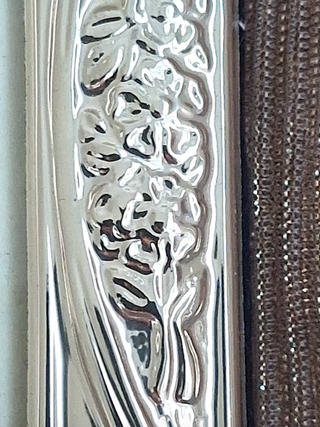 Cornice portafoto argento 925 decoro fiori